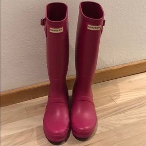 Hunter rain boots (high length)